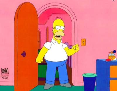 Homer Simpson in doorway