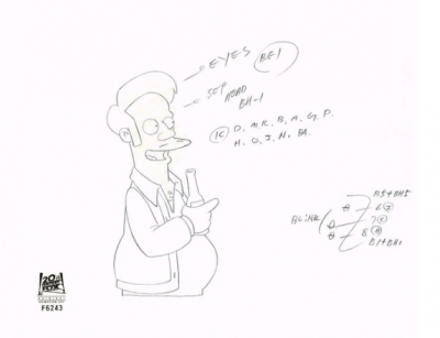 Apu holds beer