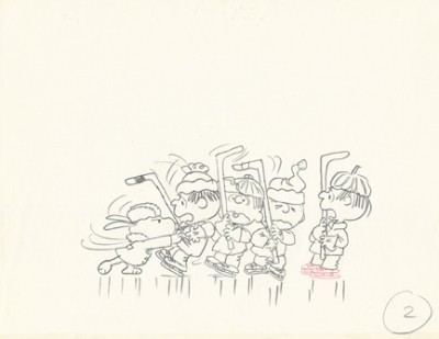 Snoopy pushes hockey gang
